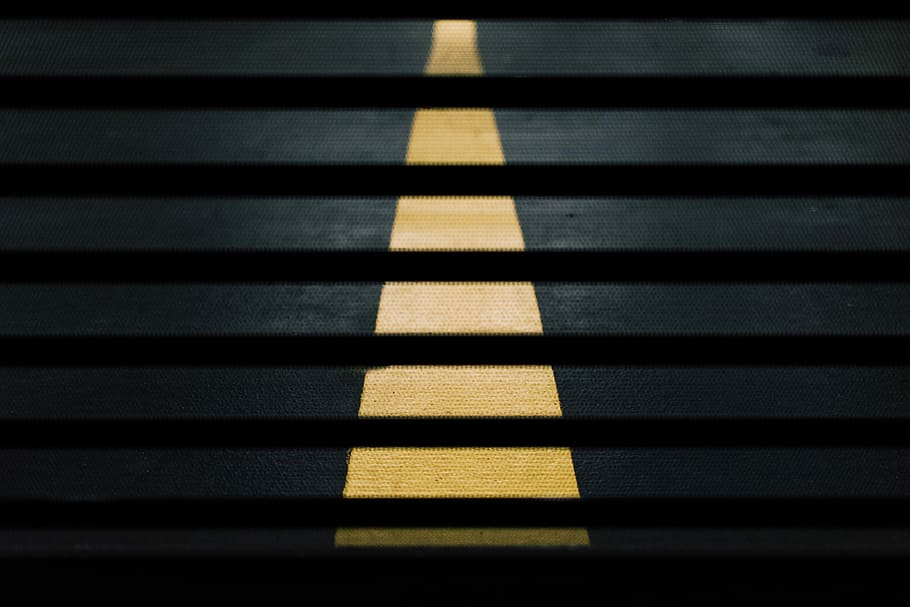yellow pedestrian lane painting, untitled, abstract, geometric HD wallpaper
