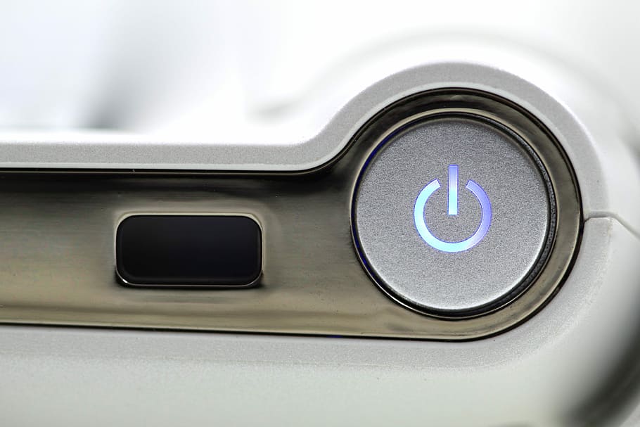 closeup photo of gray electronic machine, Business, Button HD wallpaper