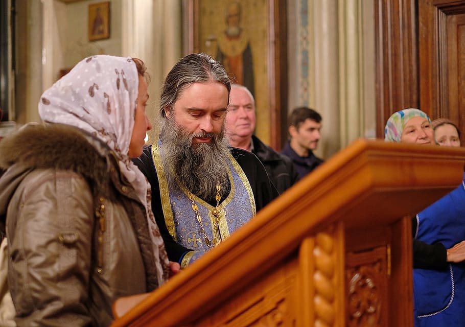 orthodoxy, monastery, confession, group of people, adult, men HD wallpaper