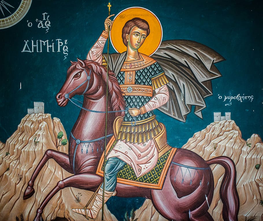 Online crop | HD wallpaper: saint demetrius, ayios dimitrios ...