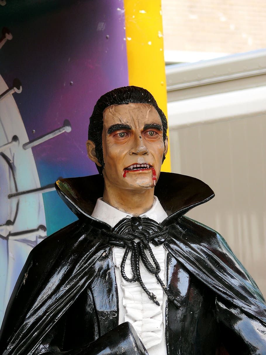 statue, dracula, funfair, one person, real people, portrait HD wallpaper