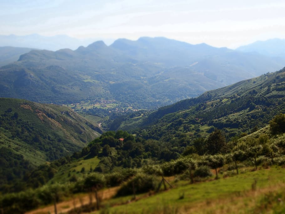 valley, mountain, distant, environment, scenics - nature, landscape HD wallpaper