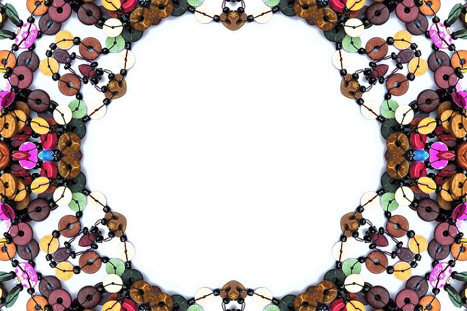 Border, Colorful, Beads, Pattern, Design, decorative, texture HD wallpaper