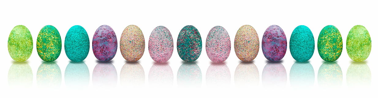 assorted-color Easter Egg lot, banner, colored, colorful, easter decorations HD wallpaper