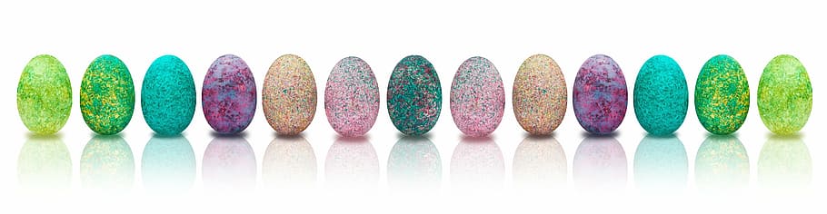 assorted-color Easter Egg lot, banner, colored, colorful, easter decorations HD wallpaper