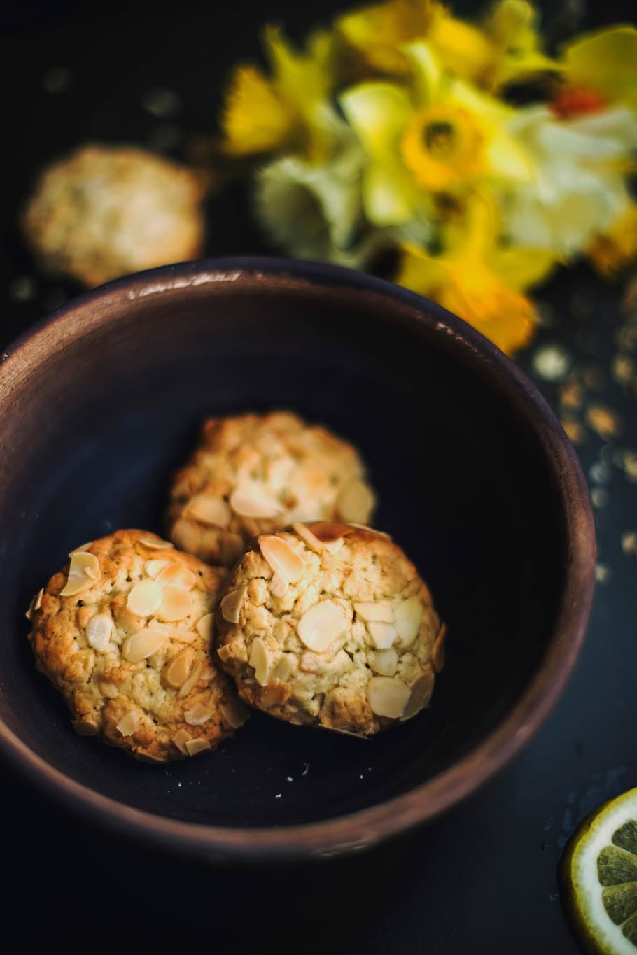 baked cookies, food, gourmet, snack, close-up, freshness, meal HD wallpaper