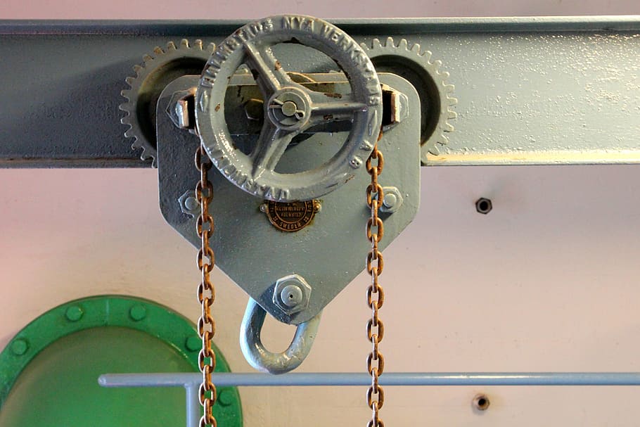 industrial, gear, chain, metal, no people, close-up, hanging HD wallpaper