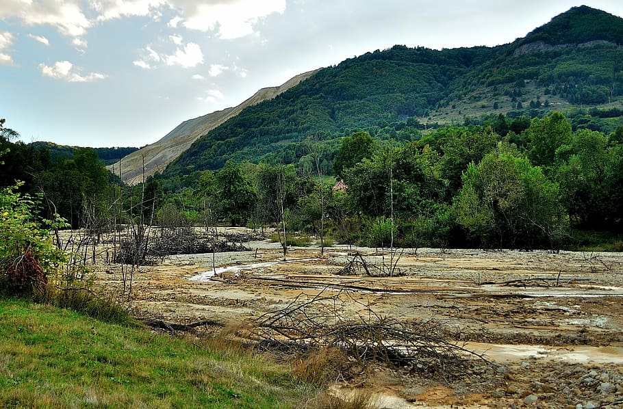 environment, flood, river, mud, water, nature, landscape, natural HD wallpaper