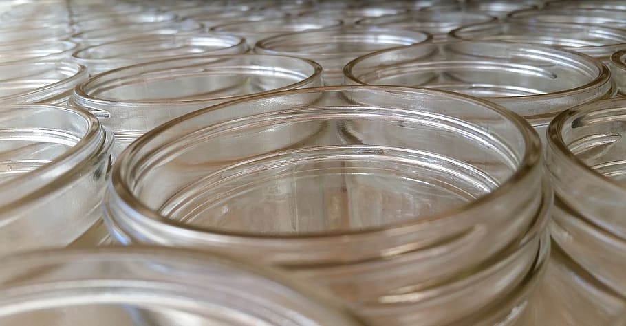 Glass, Jar, Stack, Industrial, commercial, container, artistic HD wallpaper