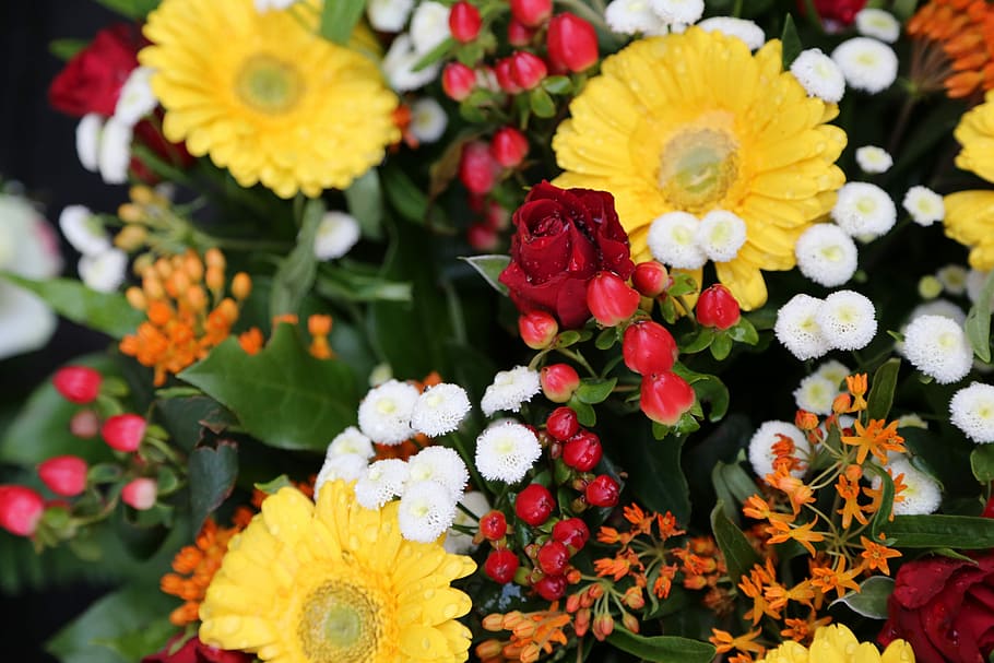 Bouquet, Celebration, Flowers, Spring, wedding bouquet, romance HD wallpaper