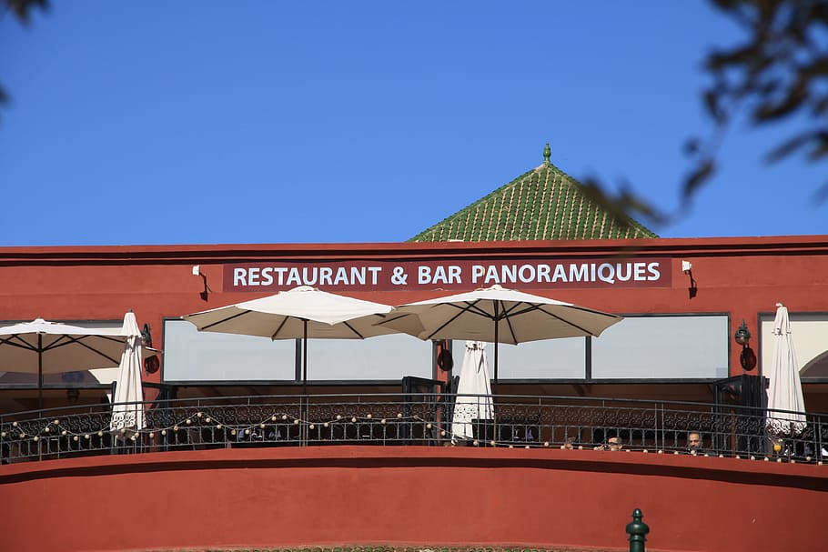 Restaurant, Bar, Panoramic, Chairs, coffee, tables, terrace café, HD wallpaper