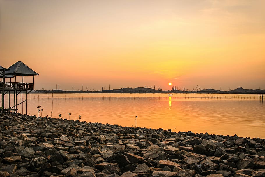 sunset photography, landscape, nature, sky, summer, sunlight HD wallpaper