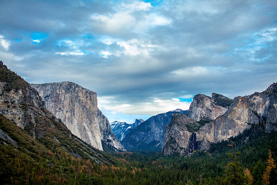 landscape photography of mountain valley, photo of mountains during daytime HD wallpaper