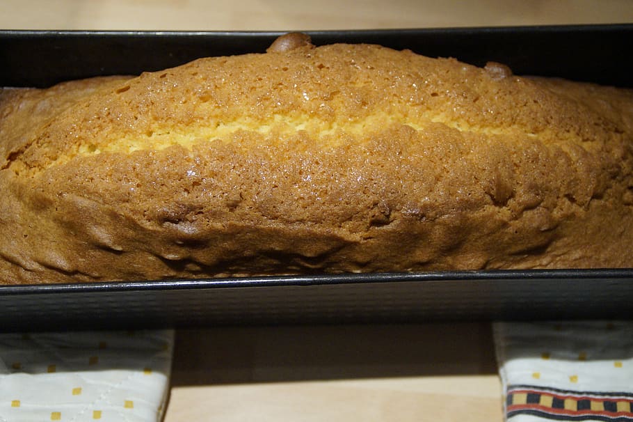 loaf pan, cake, sand cake, bake, oven, baked, food, food and drink HD wallpaper