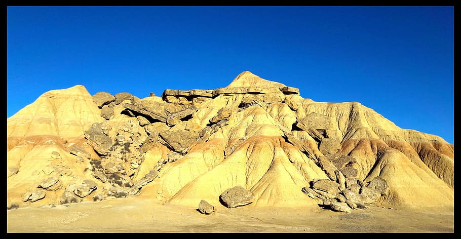 desert, landscape, spain, clear sky, rock, rock - object, solid HD wallpaper