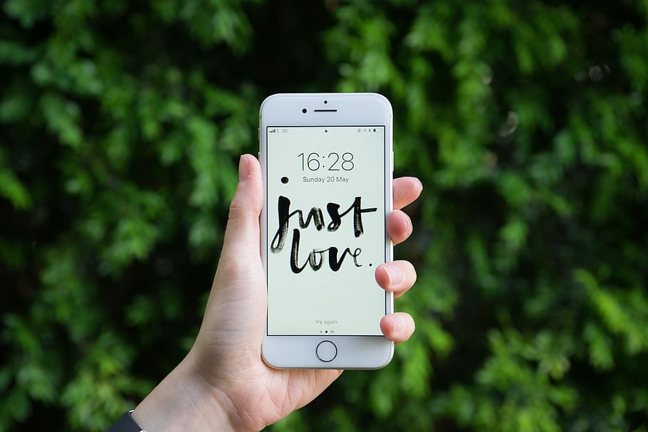 person holding silver iPhone 6, person holding iPhone, screen HD wallpaper