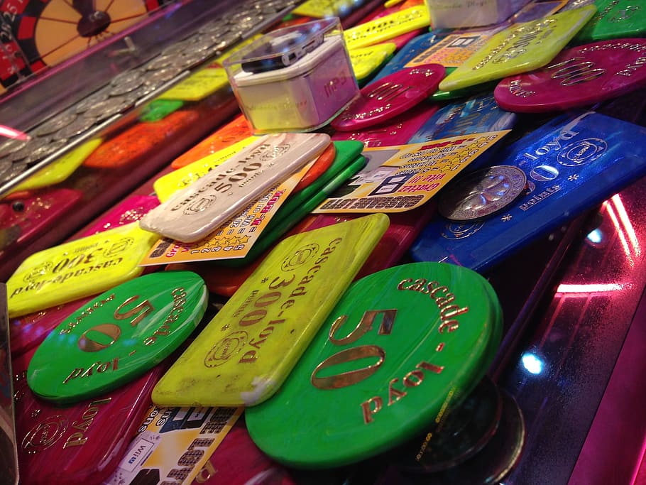 Token, Fun Fair, Games, multi colored, choice, full frame, variation HD wallpaper