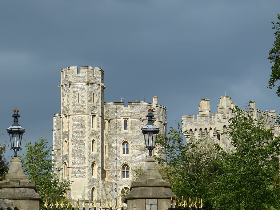windsor castle, architecture, fortress, building, middle ages, HD wallpaper