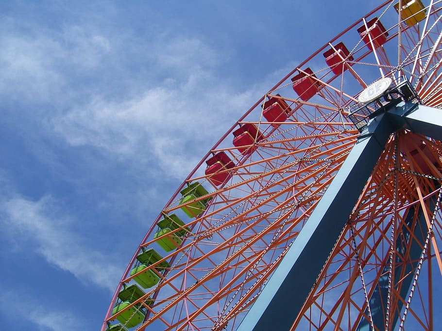Ferris Wheel, Cedar Point, amusement park, sky, fun, fair, carnival, HD wallpaper