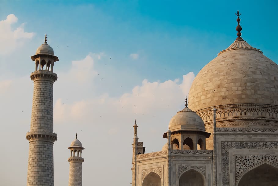 Taj Mahal, India at daytime, tajmahal, dome, indian, agra, architecture, HD wallpaper