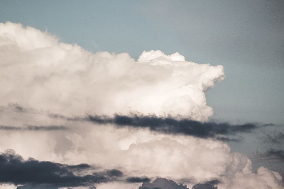 sky, big cloud, white, grey, cloud - sky, beauty in nature HD wallpaper