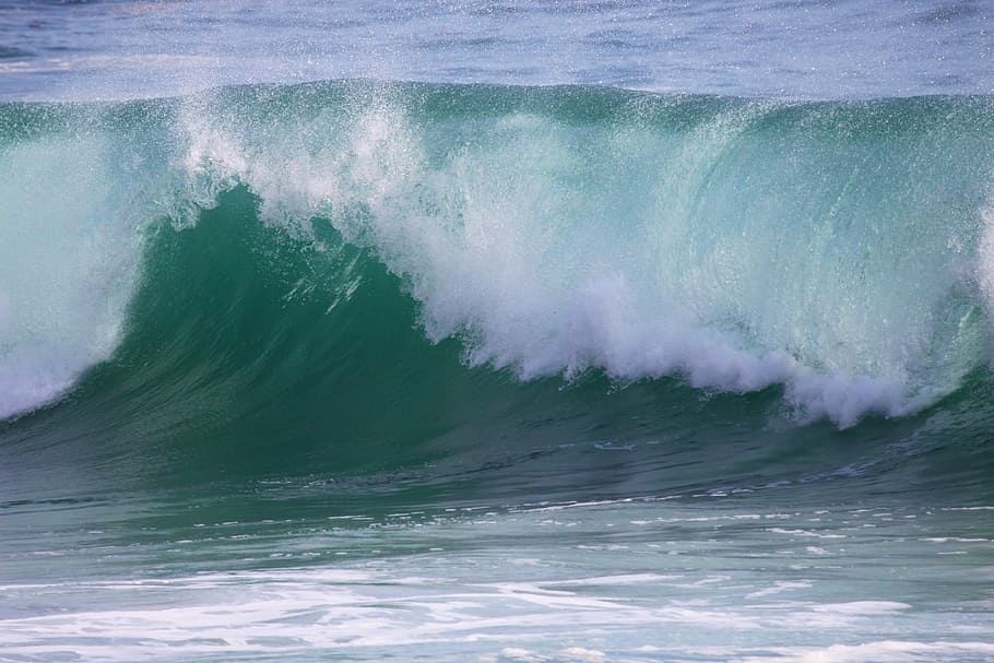 surf, water, spray, wave, sea, shore break, ocean wave, motion HD wallpaper