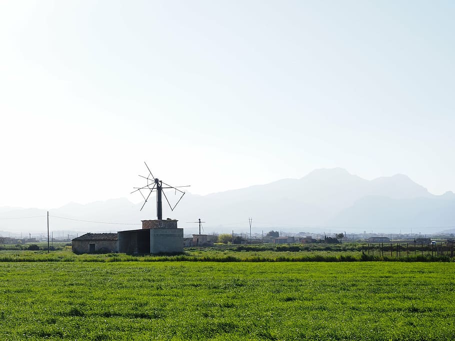 windmill, old, lapsed, ruin, mallorca, muro, wind energy, wing HD wallpaper