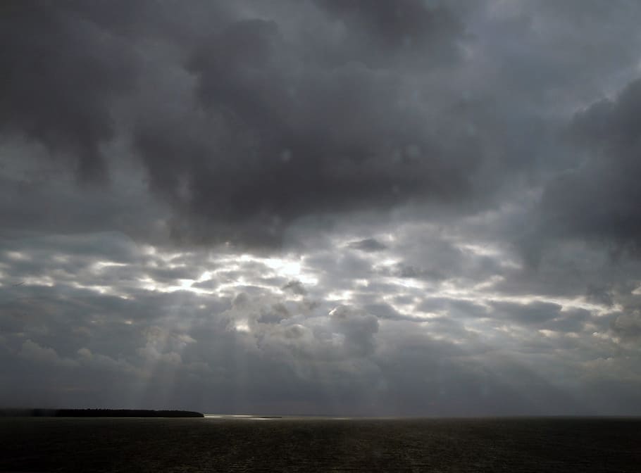 Clouds, Sunbeam, april weather, storm, thunderstorm, cloud - Sky HD wallpaper