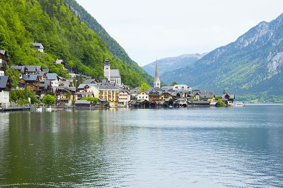 Mondsee, Austria, Excursion, house, building exterior, mountain HD wallpaper
