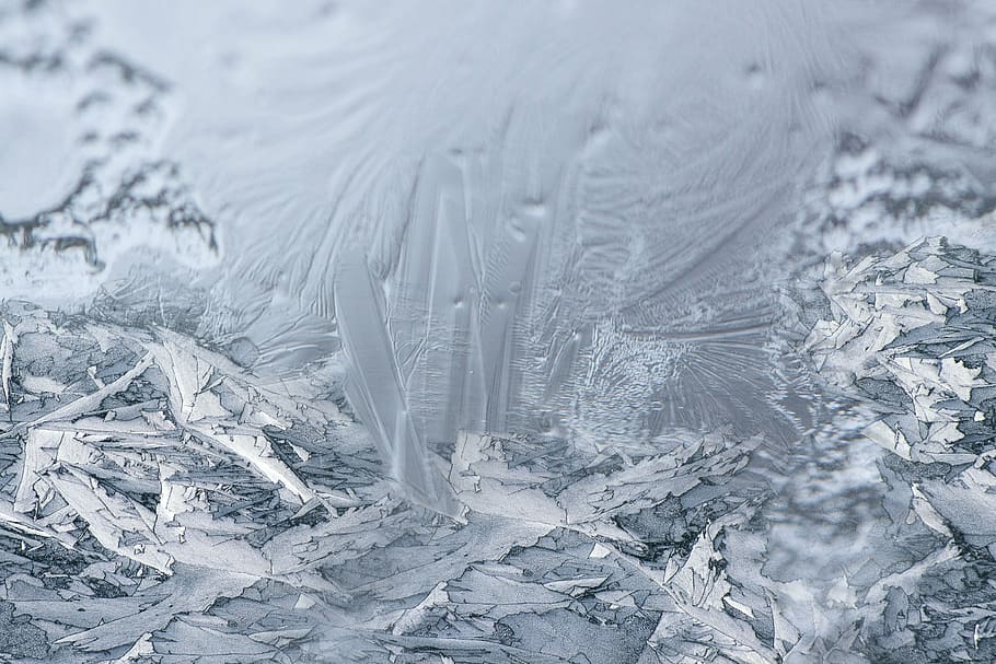 white and black abstract painting, hardest, window, ice, eiskristalle HD wallpaper