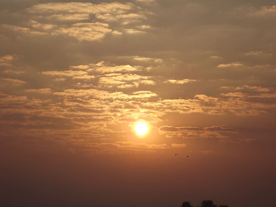 sunrise, clouds, landscape, nature, sky, light, sunlight, outdoor HD wallpaper