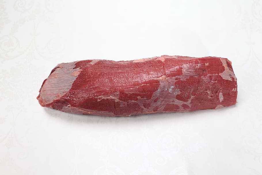 brown stone on white surface, beef, carving, ox, raw, meat HD wallpaper