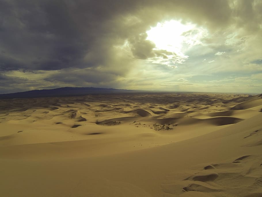 desert dunes, gobi desert, suburbs, mongolia, travel, landscape, HD wallpaper