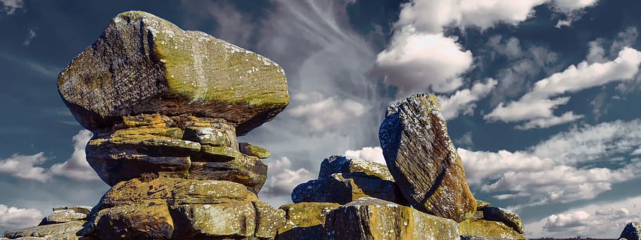 brown file stone, rocks, banner, header, sky, nature, outdoors HD wallpaper