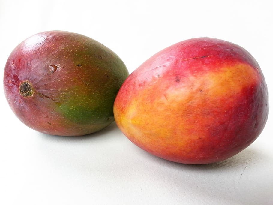 two red and purple fruits, mango, exotic, tropical, fresh, food HD wallpaper