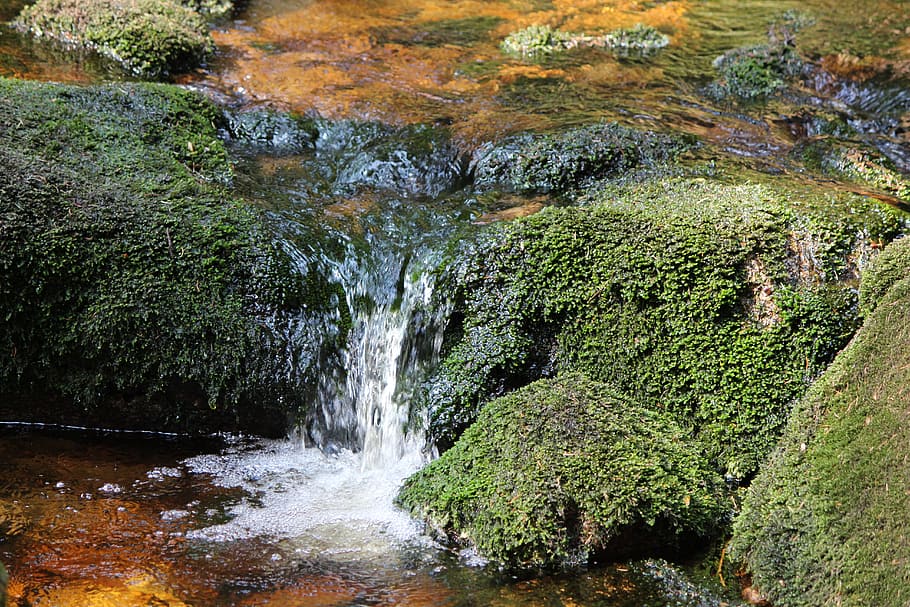 water, stones, nature, flow, beauty in nature, rock, solid HD wallpaper