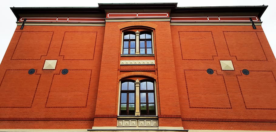 building, brick construction, red brown, architecture, built structure HD wallpaper