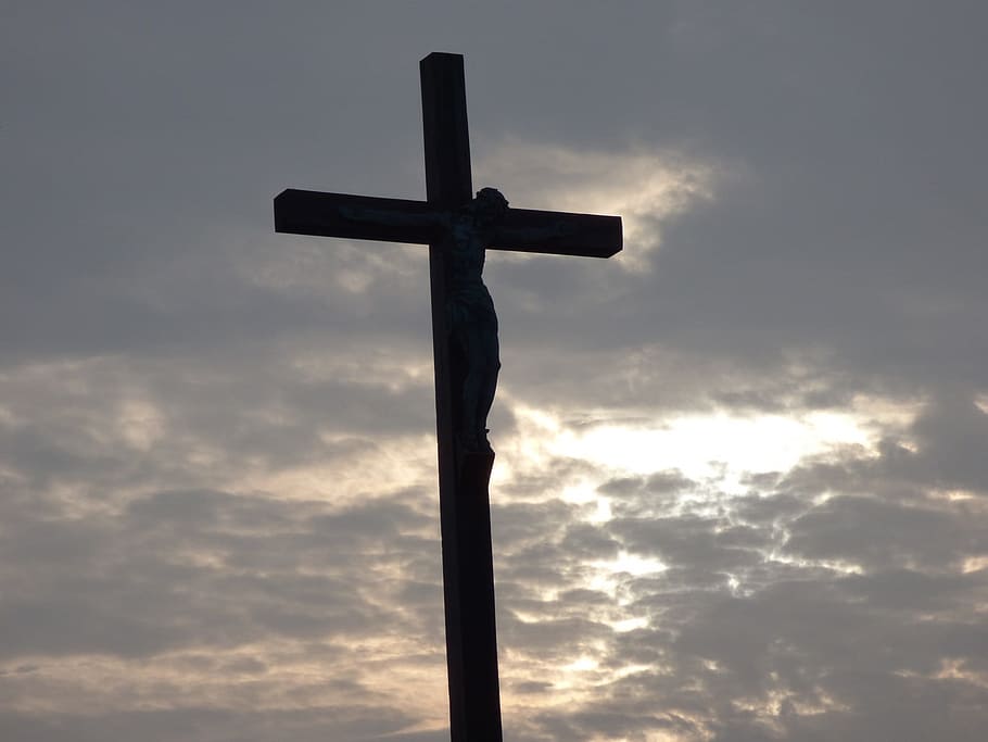 silhouette photo of cross, Christ, Religion, Jesus, God, christianity