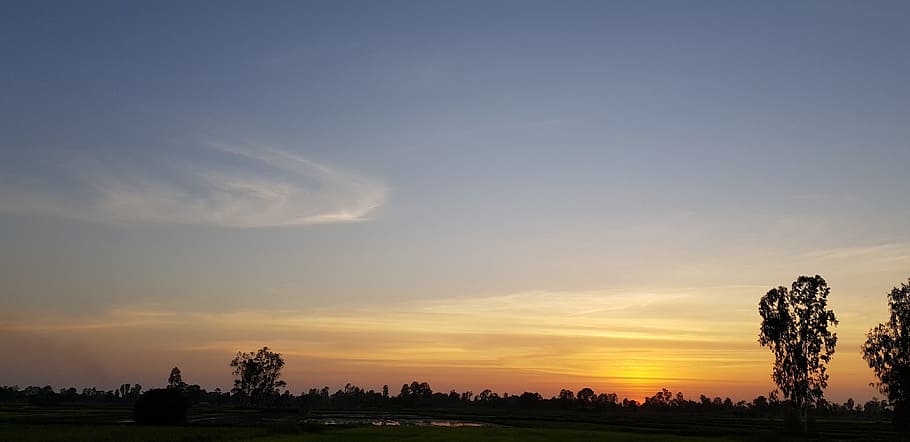 sky, evening, warm natural, sunset, last light, sunsets, cool HD wallpaper