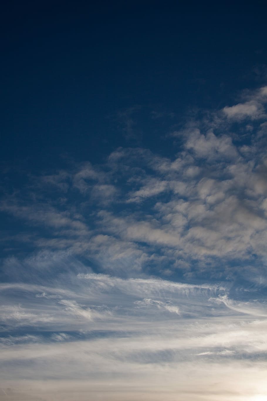 Cirrus Clouds, Blue, Sky, clear, sunny, beautiful, federwolke, HD wallpaper