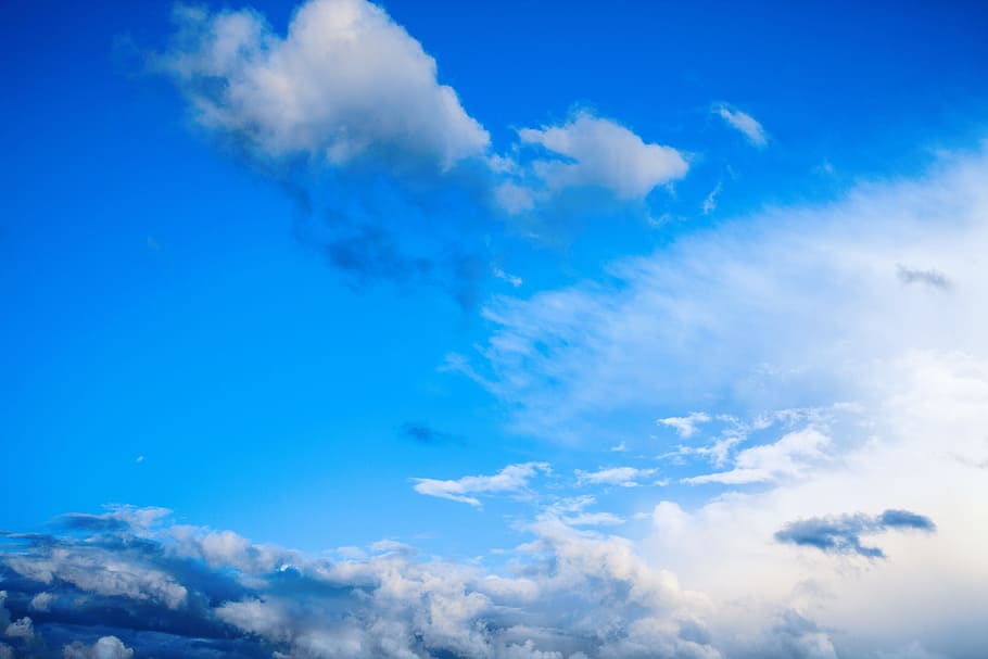 blue sky, clouds, nature, cloud - sky, scenics - nature, beauty in nature HD wallpaper