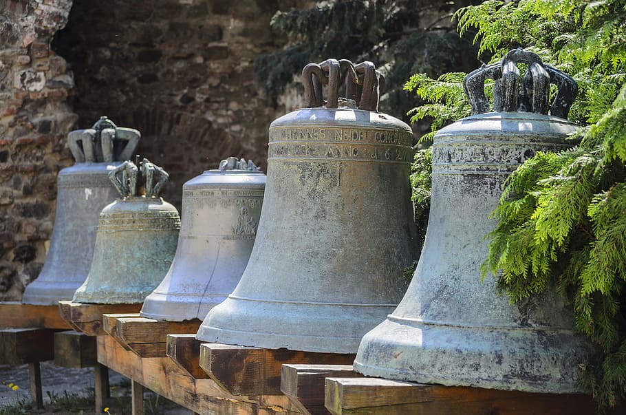 bell, casting, antique, museum, old, exhibition, bells, no people HD wallpaper