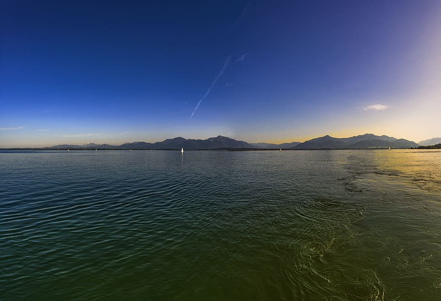 panorama, chiemsee, alpine, landscape, nature, mountains, water HD wallpaper