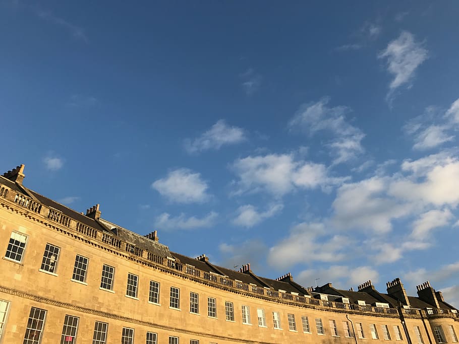 crescent, bath, architecture, building exterior, built structure HD wallpaper