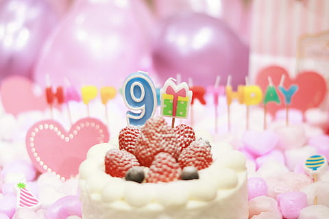 photo of birthday cake, dessert, sweet Food, cupcake, celebration HD wallpaper
