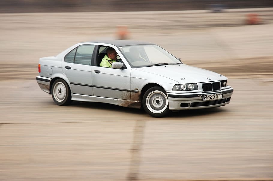 bmw, drift, car, race, tuned, show, speed, competition, motion HD wallpaper