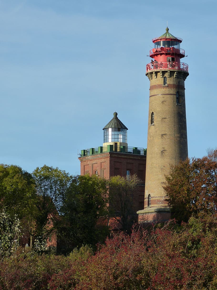 Rügen, Island, Cape Arkona, Rügen Island, lighthouse, tower, HD wallpaper