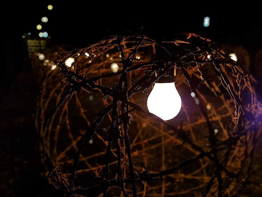 light, cold, blur, night, illuminated, lighting equipment, no people HD wallpaper