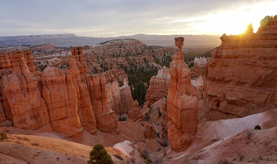 brown canyon, Arches National Park, Utah, mountain, landscape HD wallpaper