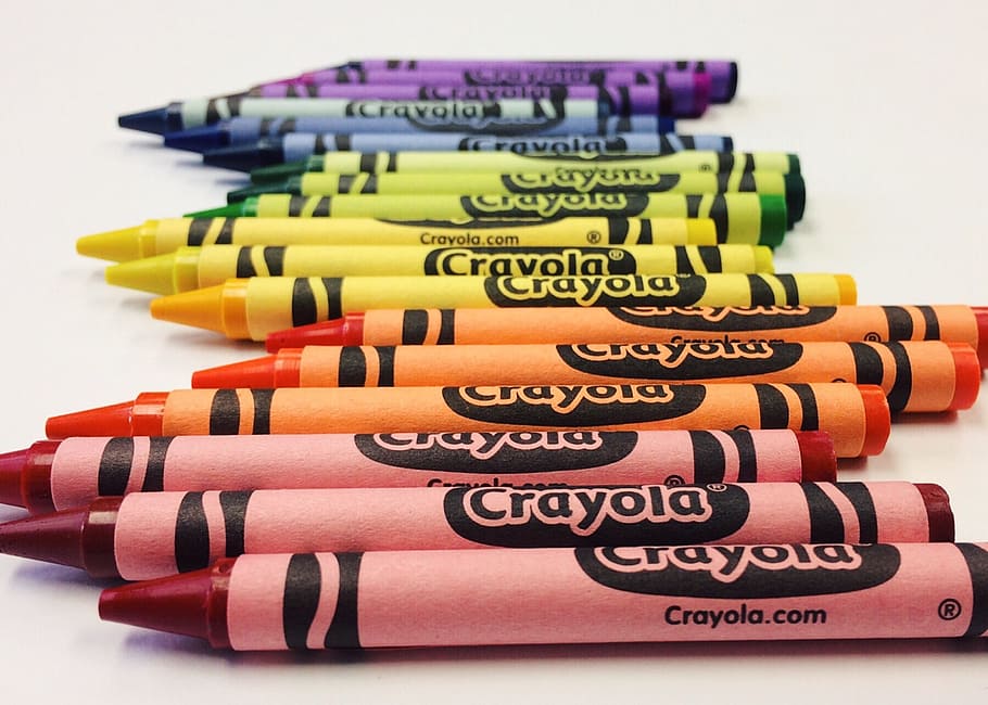 crayons, rainbow, drawing, child, indoors, still life, choice HD wallpaper